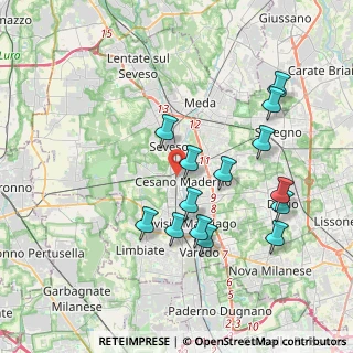 Mappa Via Alessandro Volta, 20811 Cesano Maderno MB, Italia (3.75929)