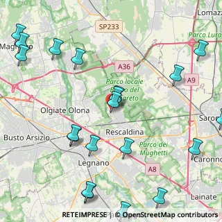 Mappa Via Achille Grandi, 20027 Rescaldina MI, Italia (5.6365)