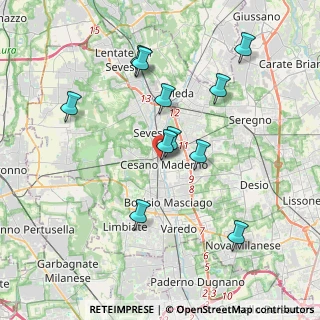 Mappa Via Giuliana Ronzoni, 20811 Cesano Maderno MB, Italia (3.66909)