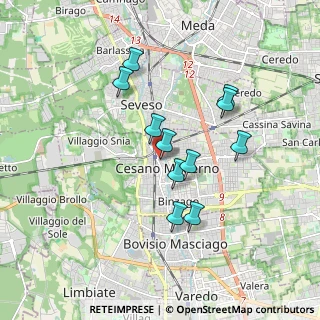 Mappa Via Giuliana Ronzoni, 20811 Cesano Maderno MB, Italia (1.51273)