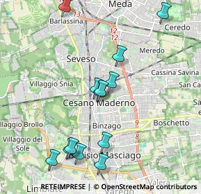 Mappa Piazza Ercole Procaccini, 20031 Cesano Maderno MB, Italia (2.02615)