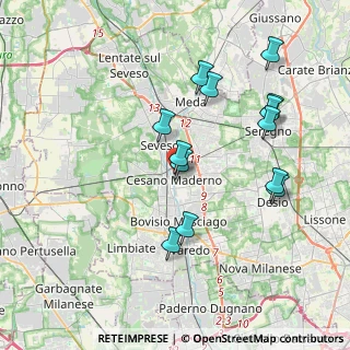 Mappa Via Don Natale Remartini, 20031 Cesano Maderno MB, Italia (3.74308)