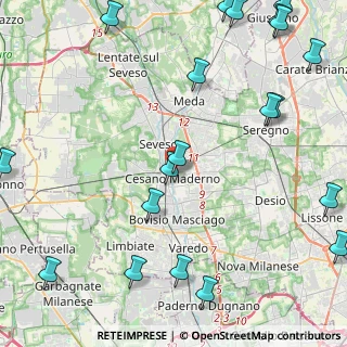 Mappa Via Don Natale Remartini, 20031 Cesano Maderno MB, Italia (6.3765)