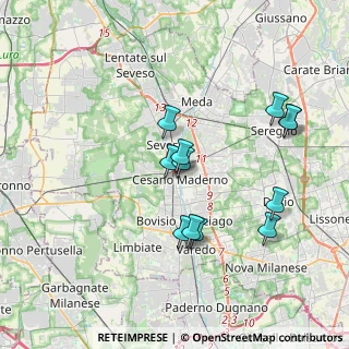 Mappa Via Alessandro Volta, 20031 Cesano Maderno MB, Italia (3.44417)