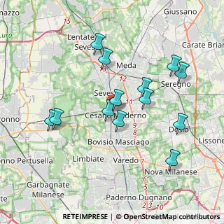 Mappa Via Alessandro Volta, 20031 Cesano Maderno MB, Italia (3.62538)