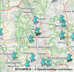 Mappa Via Alessandro Volta, 20031 Cesano Maderno MB, Italia (5.7705)