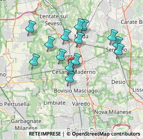 Mappa Via Alessandro Volta, 20031 Cesano Maderno MB, Italia (3.25429)