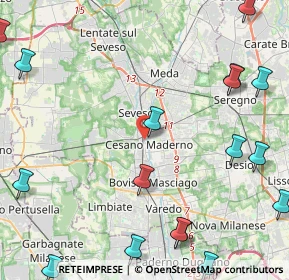Mappa Via Alessandro Volta, 20031 Cesano Maderno MB, Italia (6.654)