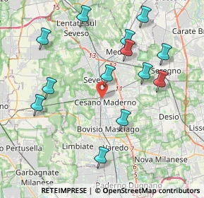 Mappa Via Alessandro Volta, 20031 Cesano Maderno MB, Italia (4.29769)