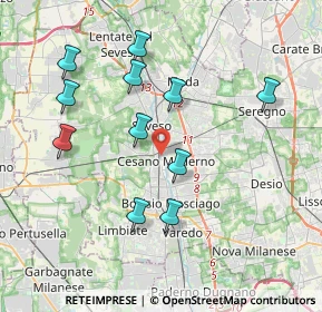 Mappa Via Alessandro Volta, 20031 Cesano Maderno MB, Italia (3.79364)