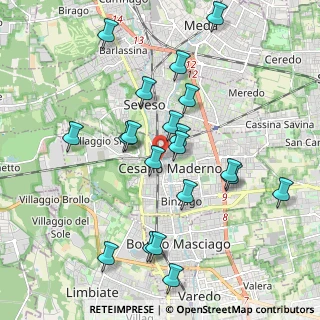 Mappa Via Alessandro Volta, 20031 Cesano Maderno MB, Italia (1.9705)
