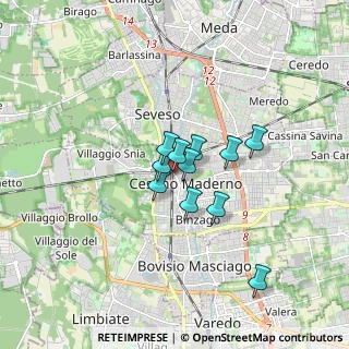 Mappa Via Alessandro Volta, 20031 Cesano Maderno MB, Italia (1.08273)