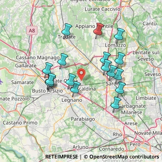 Mappa Via L. Einaudi, 20027 Rescaldina MI, Italia (7.10588)