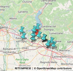 Mappa 25050 Provaglio d'Iseo BS, Italia (9.09875)