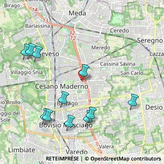 Mappa Via dei Mille, 20811 Cesano Maderno MB, Italia (2.45)