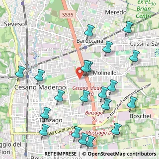Mappa Via dei Mille, 20811 Cesano Maderno MB, Italia (1.2585)