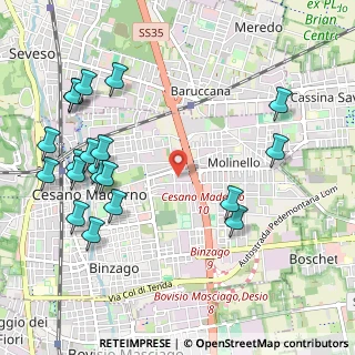 Mappa Via dei Mille, 20811 Cesano Maderno MB, Italia (1.237)