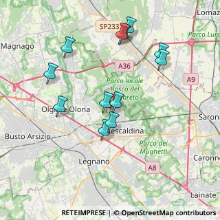 Mappa Via Bernina, 20027 Rescaldina MI, Italia (3.83083)