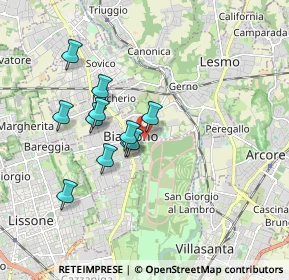 Mappa Via Grigna, 20853 Biassono MB, Italia (1.46455)