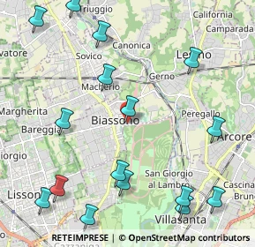 Mappa Via Grigna, 20853 Biassono MB, Italia (2.72125)