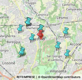 Mappa Via Grigna, 20853 Biassono MB, Italia (1.70769)