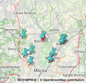 Mappa Via Grigna, 20853 Biassono MB, Italia (3.49)