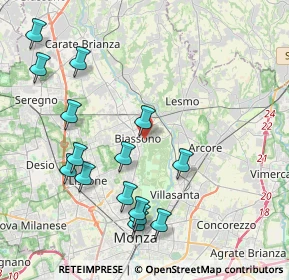 Mappa Via Grigna, 20853 Biassono MB, Italia (4.484)