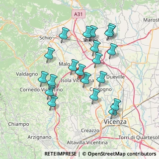 Mappa Via S. Francesco, 36033 Isola Vicentina VI, Italia (7.031)