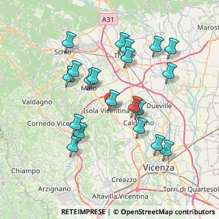 Mappa Via S. Francesco, 36033 Isola Vicentina VI, Italia (7.572)