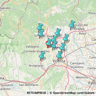 Mappa Via S. Francesco, 36033 Isola Vicentina VI, Italia (9.43455)