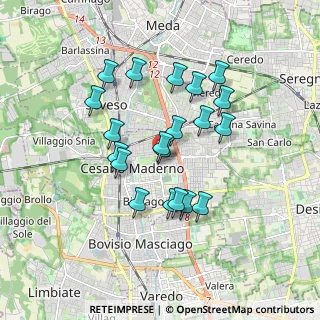Mappa Via Quinto, 20811 Cesano Maderno MB, Italia (1.5295)