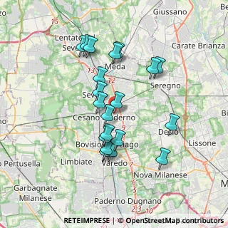 Mappa Via Quinto, 20811 Cesano Maderno MB, Italia (3.2465)