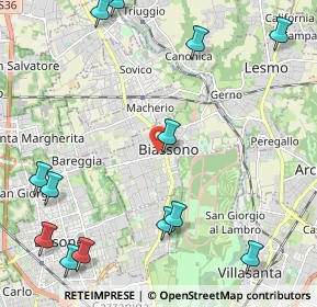 Mappa Via Giacomo Matteotti, 20853 Biassono MB, Italia (2.95)