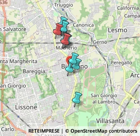 Mappa Via Giacomo Matteotti, 20853 Biassono MB, Italia (1.27182)