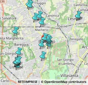 Mappa Via Giacomo Matteotti, 20853 Biassono MB, Italia (2.2215)