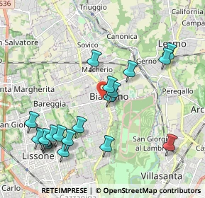 Mappa Via Giacomo Matteotti, 20853 Biassono MB, Italia (2.224)