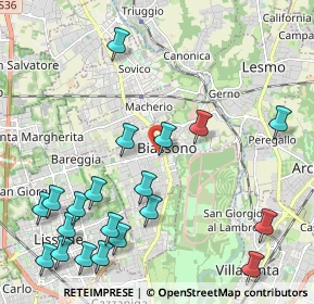Mappa Via Giacomo Matteotti, 20853 Biassono MB, Italia (2.667)