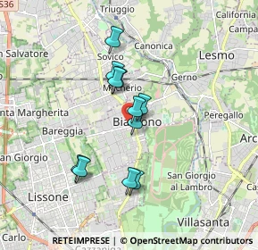 Mappa Via Giacomo Matteotti, 20853 Biassono MB, Italia (1.37455)