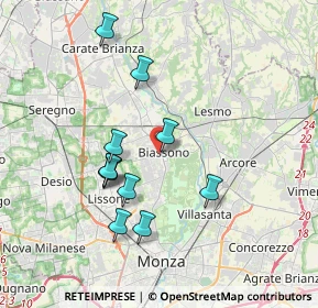 Mappa Via Giacomo Matteotti, 20853 Biassono MB, Italia (3.4)