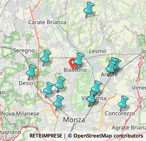 Mappa Via Giacomo Matteotti, 20853 Biassono MB, Italia (4.03286)