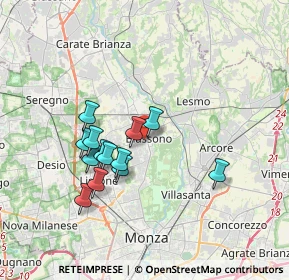 Mappa Via Giacomo Matteotti, 20853 Biassono MB, Italia (3.09385)