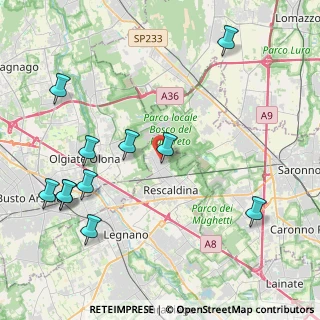 Mappa Via Emanuele Filiberto, 20027 Rescaldina MI, Italia (4.96818)