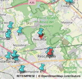 Mappa Via Emanuele Filiberto, 20027 Rescaldina MI, Italia (2.74684)
