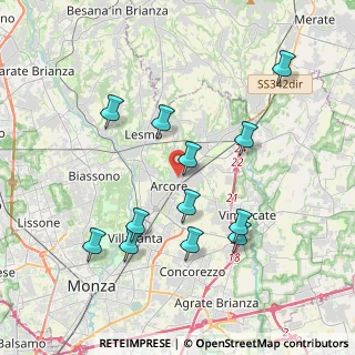 Mappa Piazza Sandro Pertini, 20862 Arcore MB, Italia (3.84833)