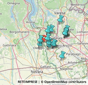 Mappa Via Volta Alessandro, 21010 Vizzola Ticino VA, Italia (9.70625)