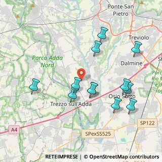 Mappa Strada Provinciale, 24042 Capriate San Gervasio BG, Italia (3.9825)