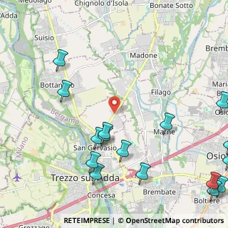 Mappa Strada Provinciale, 24042 Capriate San Gervasio BG, Italia (3.035)