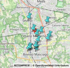 Mappa Giardino di Palazzo Arese Borromeo, 20031 Cesano Maderno MB, Italia (1.42714)