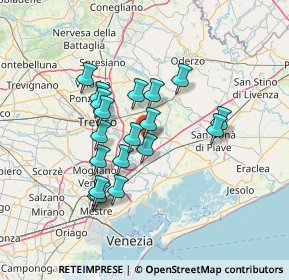 Mappa Via Montello, 31056 Roncade TV, Italia (11.54789)