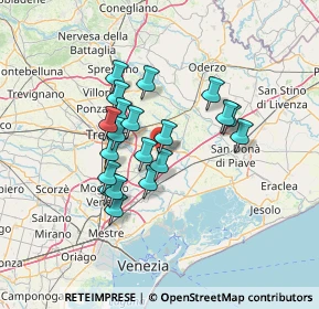 Mappa Via Montello, 31056 Roncade TV, Italia (10.879)